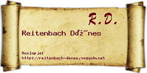 Reitenbach Dénes névjegykártya
